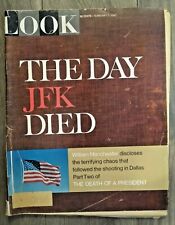LOOK Magazine - February 7, 1967 - The Day JFK Died - Vintage Ads - Free Shp picture