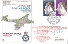 1972 RAF Hendon RAF Museum Meteor pilot Signed Flown Cover Fancy Cancel picture