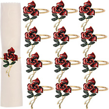 Christmas Napkin Rings Metal Xmas Napkin Rings Christmas Decorations 12-Pack picture