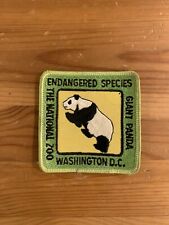 Vintage The National Zoo Patch Giant Panda Endangered Species Washington DC picture
