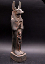 Rare Antique Statue god Anubis containing god Isis Ancient Egyptian Antiquities picture