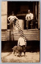 Real Photo Loading Dock Heuvelton Oswegatchie NY w/ Franklin Cigar RP RPPC D482 picture