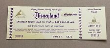 1967 DISNEYLAND Entrance Ticket to the Alcan/Bourns Night Party UNUSED vintage picture