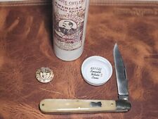 GEC Great Eastern Cutlery Tidioute Ben Hogan 651122 S Smooth White Bone Knife. picture