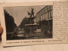 1905 EVERHART FOUNTAIN VINTAGE POSTCARD, WEST CHESTER, PA. picture