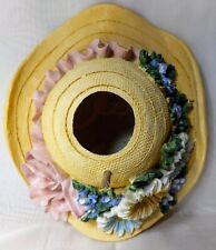 Vtg Oxford Elite Ceramic Flowered Hat Birdhouse picture