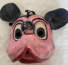 Antique Vintage Hand Carved Mickey Mouse Dance Mask from Palin, Guatemala picture