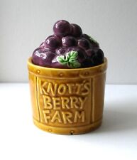 KNOTTS BERRY FARM Vintage Barrel Of Jelly Jar Kelvins Grapes on Lid picture