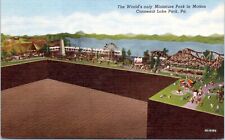 Miniature Amusement Park, Conneaut Lake Park, Pennsylvania- 1954 Linen Postcard picture