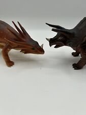 Lot Of 2 Vintage Imperial Toys Dinosaurs 1985 Triceratops & Styracosaurus HK picture