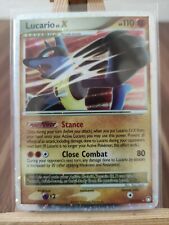 Lucario LV.X 122/123 Mysterious Treasures Ultra Holo Rare Pokemon Card picture