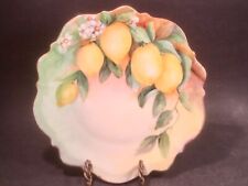 Antique Hand Painted Cabinet Plate Lemons and Flowers picture