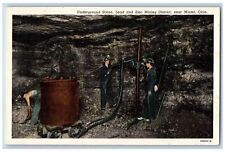 c1920's Underground Scene Lead & Zink Mining District Miami Oklahoma OK Postcard picture