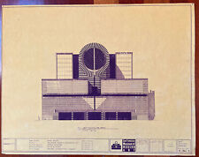very rare Mario Botta SF MOMA elevation 1991 Architect study diazo blueprint picture