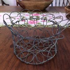 Antique Vintage Collapsible Wire Egg Basket  picture