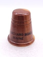 VTG Old Orchard Beach Maine Wood Wooden Thimble picture