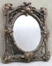 Antique 19C French Italy Gilt Mirror Frame Rose Carved for KPM plaque painting picture