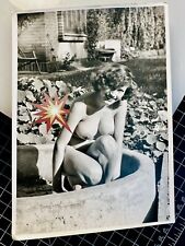 Vintage 60’s Girl Pretty Bosom PIN UP Risque Nude Original B&W Girlie Photo #58 picture