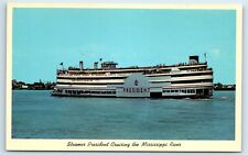 Postcard Steamer President cruising the Mississippi, New Orleans LA J162 picture