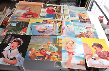 40 Vintage 1950s Children and Animals Color Salesman Sample Calendar Prints Kids picture