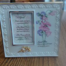Lenox April China Frame With Verse's And Flowers.  5