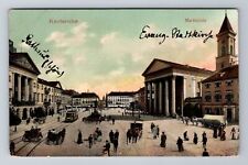 Karlsruhe- Germany, Aerial Of Marketplace, Antique, Vintage Souvenir Postcard picture
