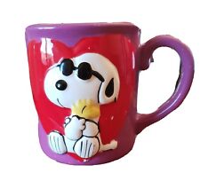 SNOOPY Huge XL Coffee Mug JOE COOL Heart Love Peanuts Gang picture