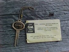 1936-1966 INSURED HOME NY GOLD KEY BLANK GM PASSENGER CAR NOS W ORIG ENVELOPE picture