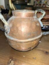 Authentic Signed Antique Copper Stock Water Pot Hammered No Lid 7x7 picture