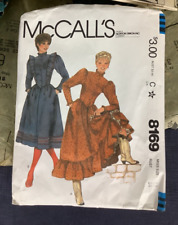 8169 McCall's Sewing Pattern Pullover Western Dress 1980's Size 12 Calico Fabric picture