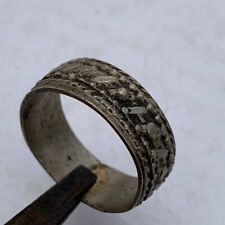 WEARABLE ANCIENT VIKING NORSE SILVER TWISTED RING 900-1100 AD picture