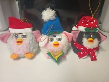 Vintage Furby Ornament Lot 3 Plush Moveable Eyes  picture