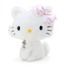 Sanrio Charmmy Kitty Plush Doll Heisei Character Ribbon White w/ Pink Bow & Key picture