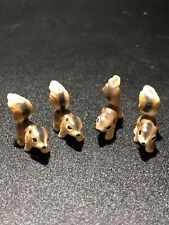 Vintage Lot Of 4 Miniature Tiny Bone China Chipmunk Figurines picture