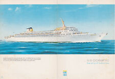 Home Lines S S Oceanic Italian Dinner Menu 4/29 1966 wraparound ship picture picture