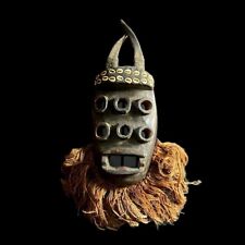 African Mask primitive art Grebo Mask Wall Décor Tribe Art Wall Hanging-G1182 picture