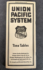 Vintage 1934 Union Pacific System Railroad Timetable Overland Route Excellent picture