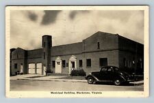 Blackstone VA-Virginia, Municipal Building, c1942 Vintage Souvenir Postcard picture