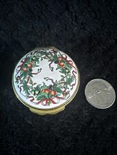 Halcyon Days Enamels England Designed By Tiffany & Co Trinket Box ~ Christmas picture