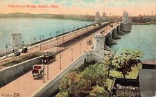 West Boston Bridge, Boston Mass. Vintage PC Posted 1914 picture