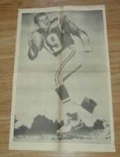 1959 1960 Baltimore Colts News American Johnny Unitas Football Poster 22 X 28 picture