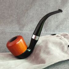 1pcs Classic Creative Red Wood Pipe Accessories Solid Wood Dry Pipe Smoking Pipe picture