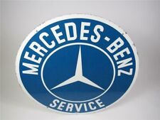 Impressive 1950s Mercedes-Benz double-sided porcelain dealership sign. picture