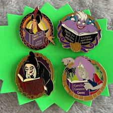 Disney Pin Lot of 4. Disney Villains with Cookbooks. Jafar, Ursula, Evil Queen picture