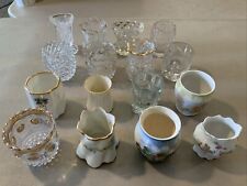 LOT OF VINTAGE ANTIQUE TOOTHPICK HOLDERS GLASS PORCELAIN  picture