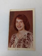 Vintage 1980s Small Found Photograph Original Portrait Middle School Girl Braces picture