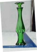60s Vintage Glass AVON Bottle Decanter - Emerald Green 9 