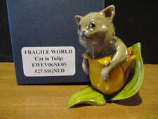 Harmony Kingdom MPs Fragile World Cat in Tulip MarbleResin Figurine #27 SGN picture