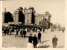 LD354 1915 Original Photo ATLANTIC CITY BOARDWALK WITH NEARLY COMPLETED TRAYMORE picture