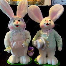VINTAGE Bunnies Trendmasters Pair Posable Easter Bunny  K-Mart Exclusive picture
